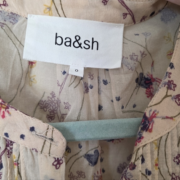 ba&sh Blouna Cotton Floral Printed Top Boho Cotton 2 - Picture 3 of 8